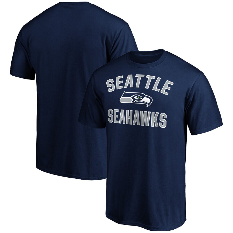 Men's Seattle Seahawks Fanatics College Navy Victory Arch T-Shirt