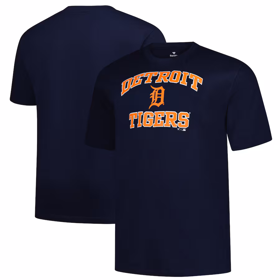 Men's Detroit Tigers Profile Navy Big & Tall Heart & Soul T-Shirt