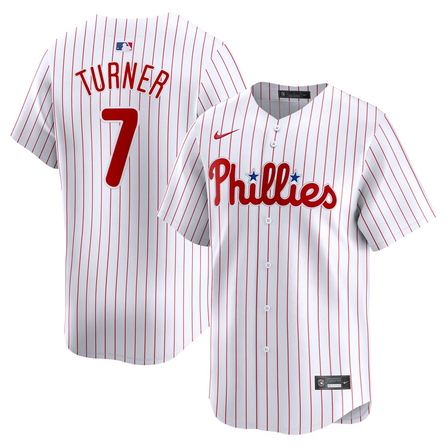 Youth Philadelphia Phillies Trea Turner Nike White Home Limited Player Jersey