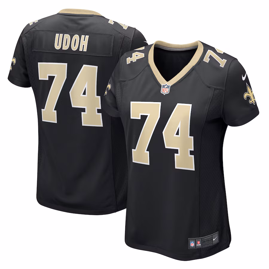Women's New Orleans Saints Olisaemeka Udoh Nike Black Game Jersey