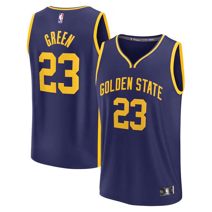 Youth Golden State Warriors Draymond Green Fanatics Navy Fast Break Player Jersey - Statement Edition