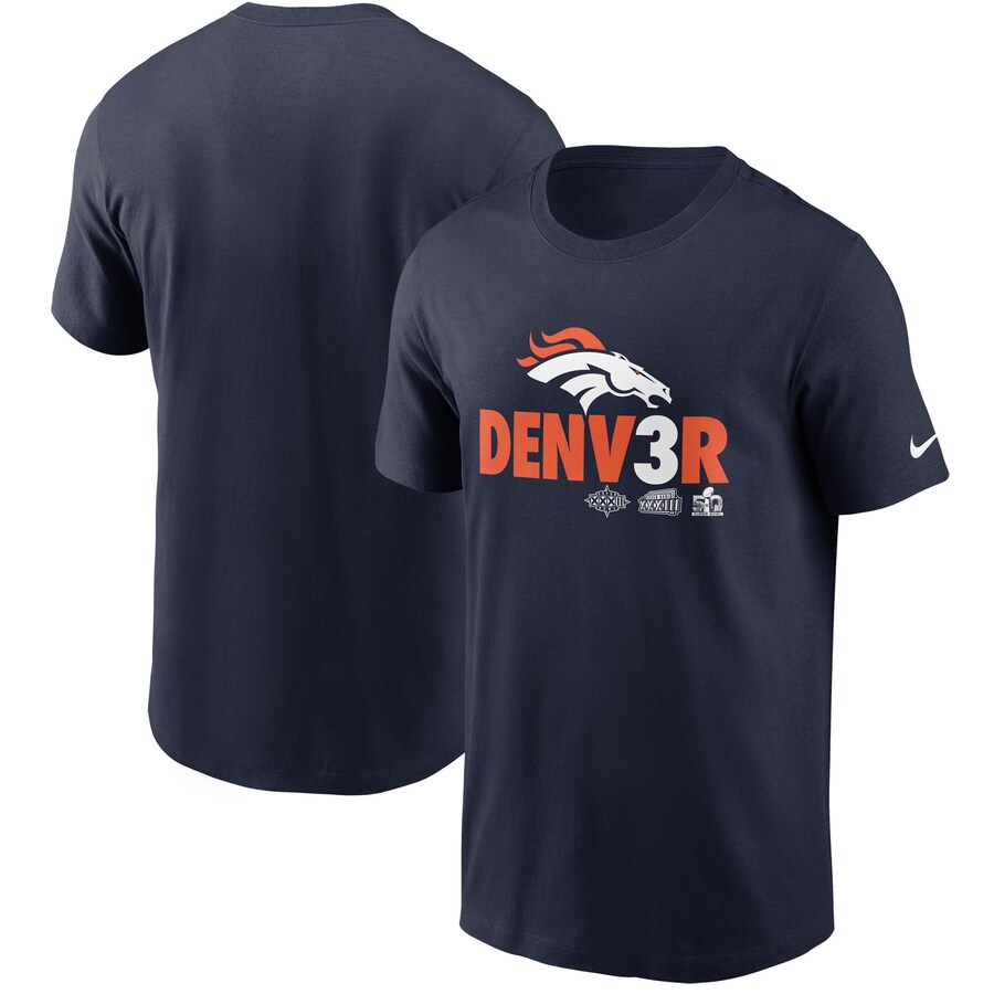Men's Denver Broncos Nike Navy Hometown Collection Denv3r T-Shirt