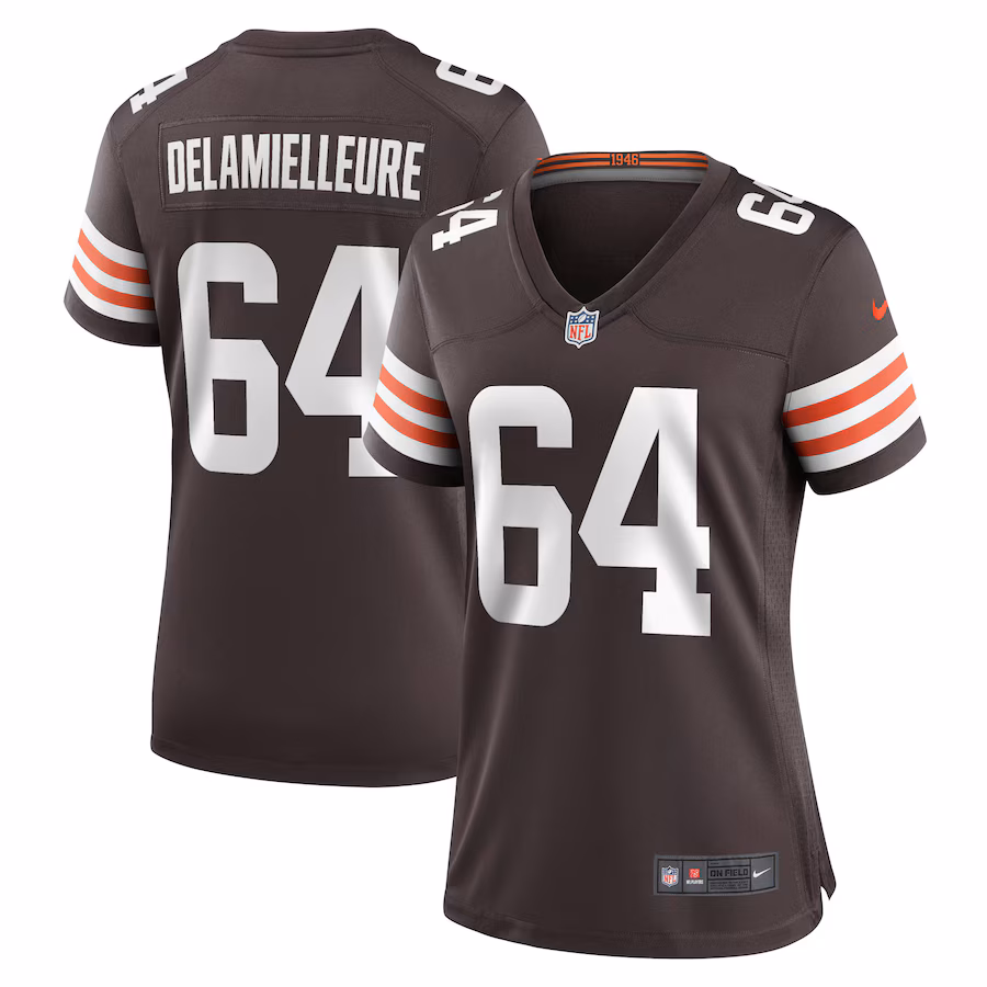 Women's Cleveland Browns Joe DeLamielleure Nike Brown Game Retired Player Jersey