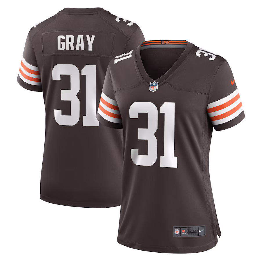 Women's Cleveland Browns Vincent Gray Nike  Brown Team Game Jersey