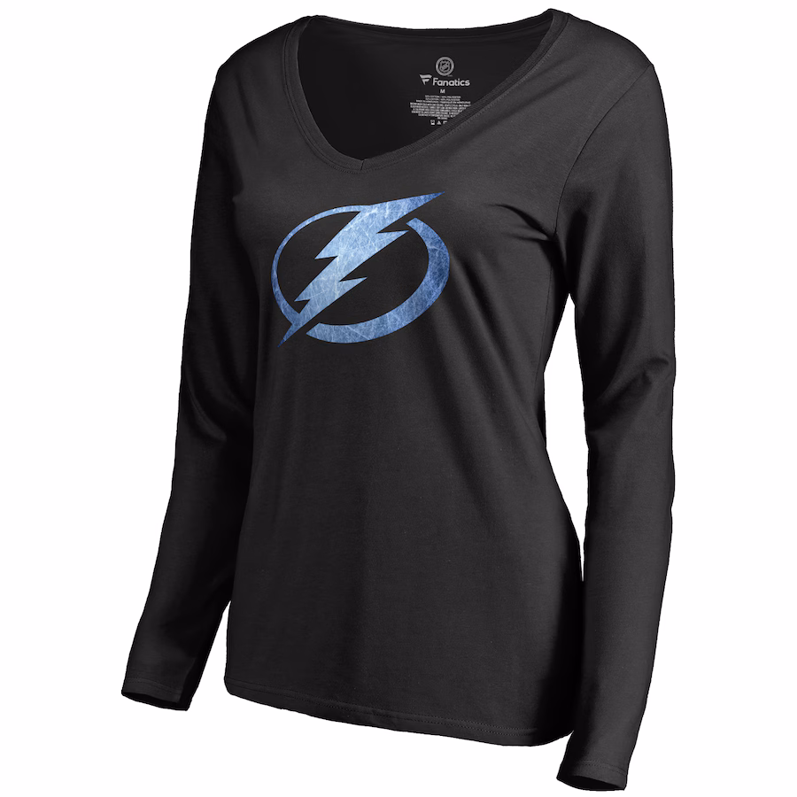 Women's Tampa Bay Lightning Black Pond Hockey Long Sleeve T-Shirt