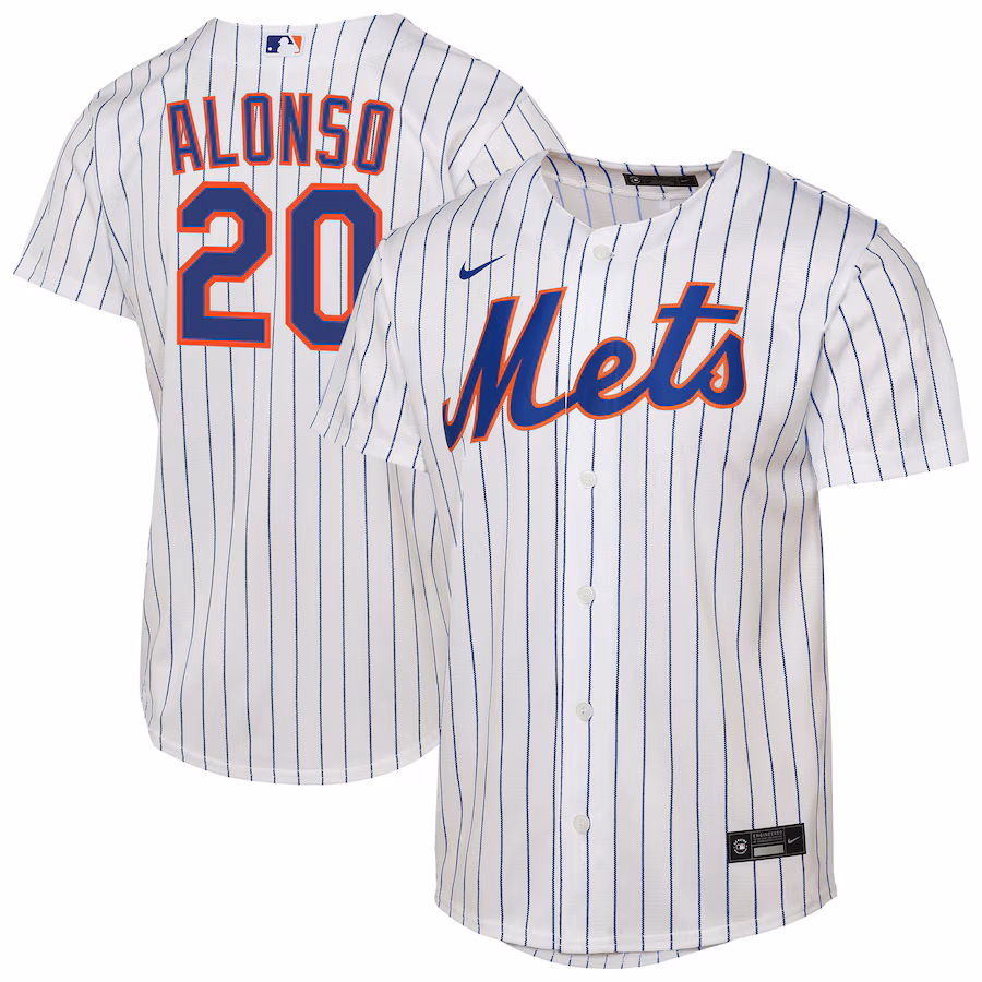 Youth New York Mets Pete Alonso Nike White Home Replica Player Jersey