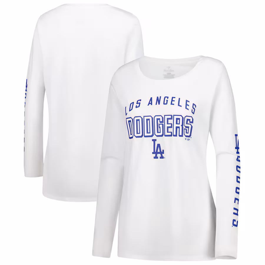 Women's Los Angeles Dodgers Fanatics White Team Long Sleeve T-Shirt