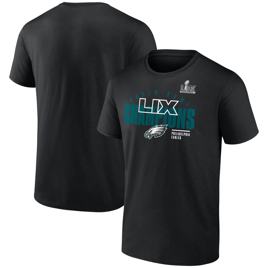 Men's Philadelphia Eagles Fanatics Black Super Bowl LIX Champions Legacy Iconic Victory T-Shirt