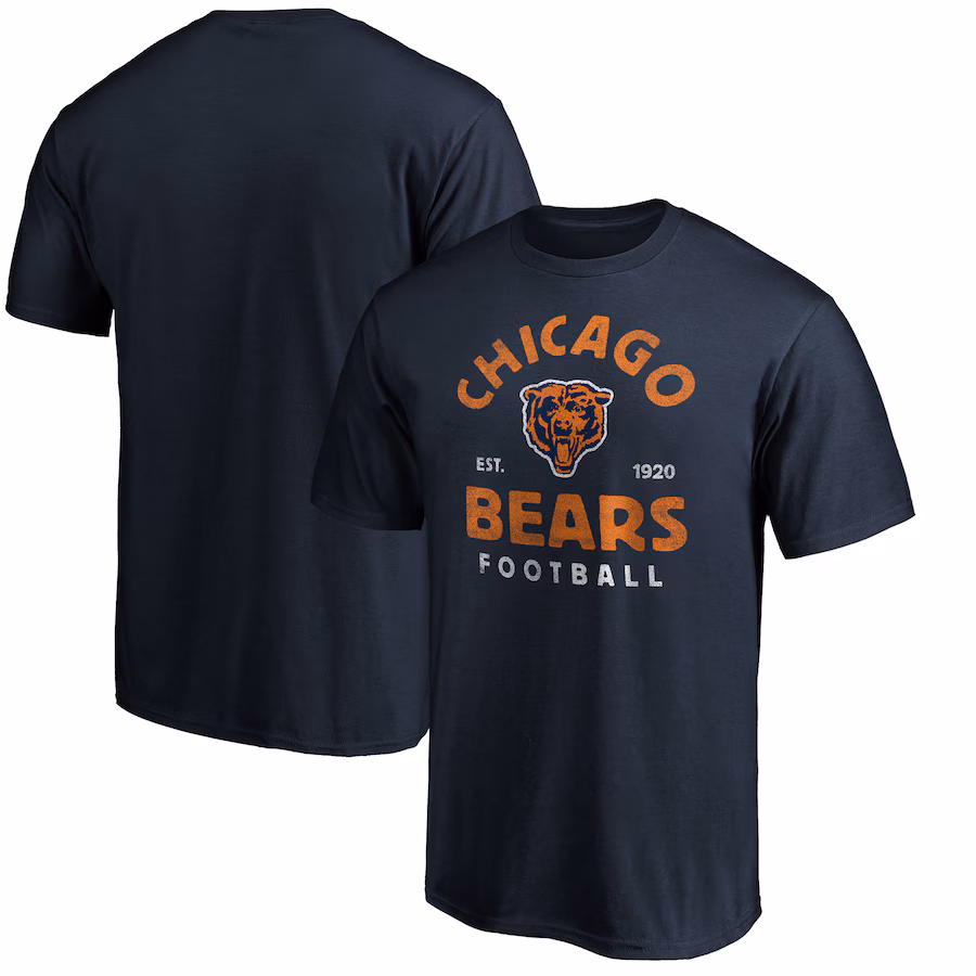 Men's Chicago Bears Navy Vintage Arch T-Shirt