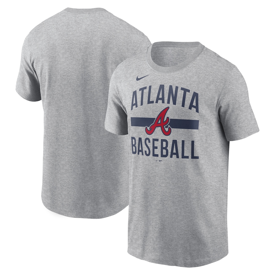 Men's Atlanta Braves Nike Heather Gray Arched T-Shirt
