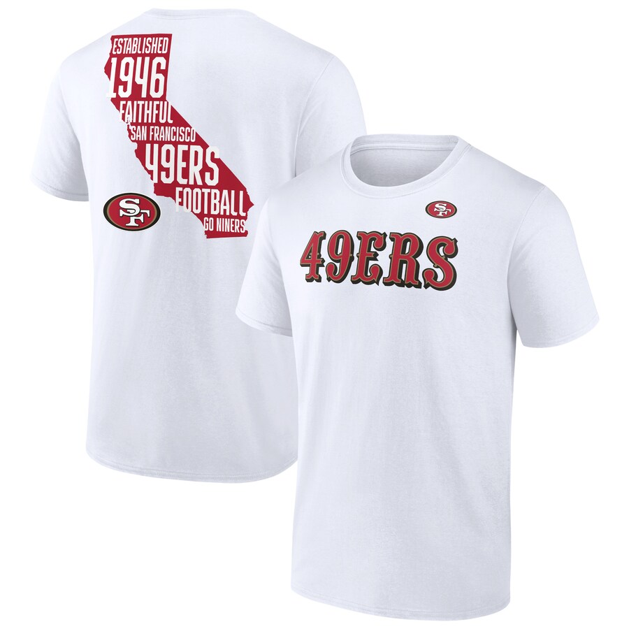 Men's San Francisco 49ers  White Hot Shot T-Shirt