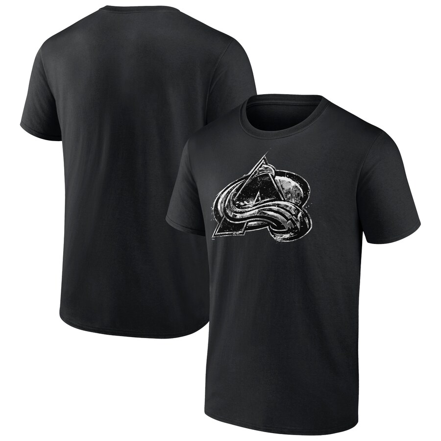 Men's Colorado Avalanche Black Iced Out T-Shirt