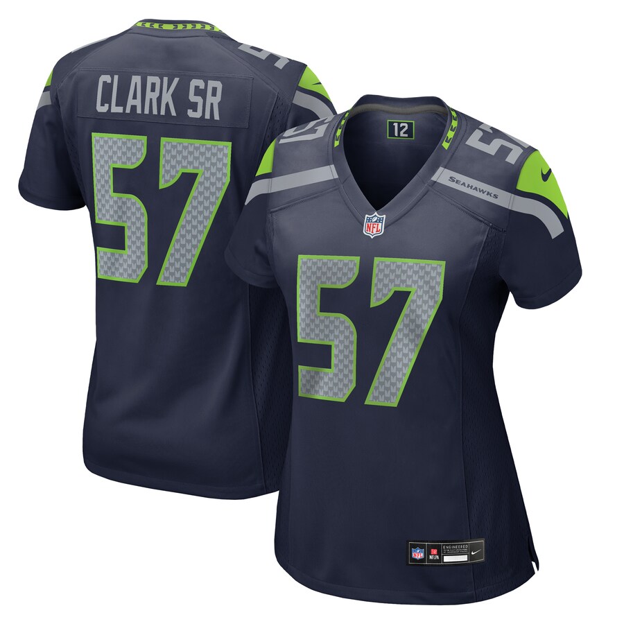 Women's Seattle Seahawks Frank Clark Nike College College Navy Team Game Jersey
