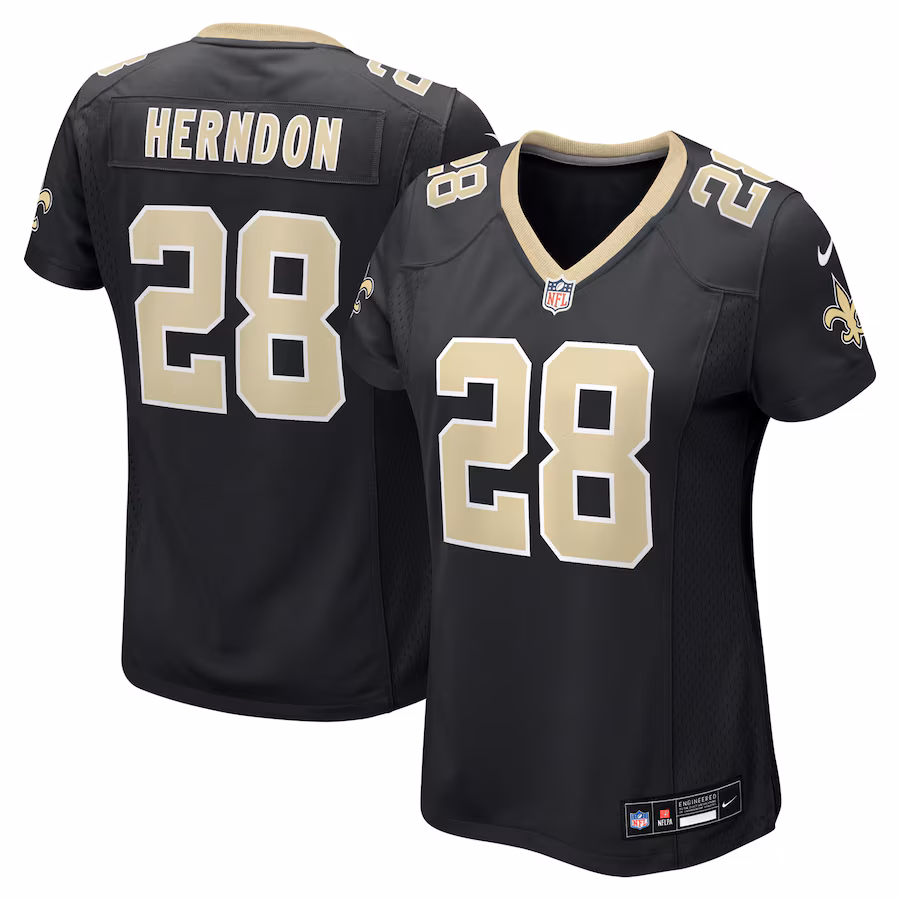 Women's New Orleans Saints Tre Herndon Nike Black Game Jersey