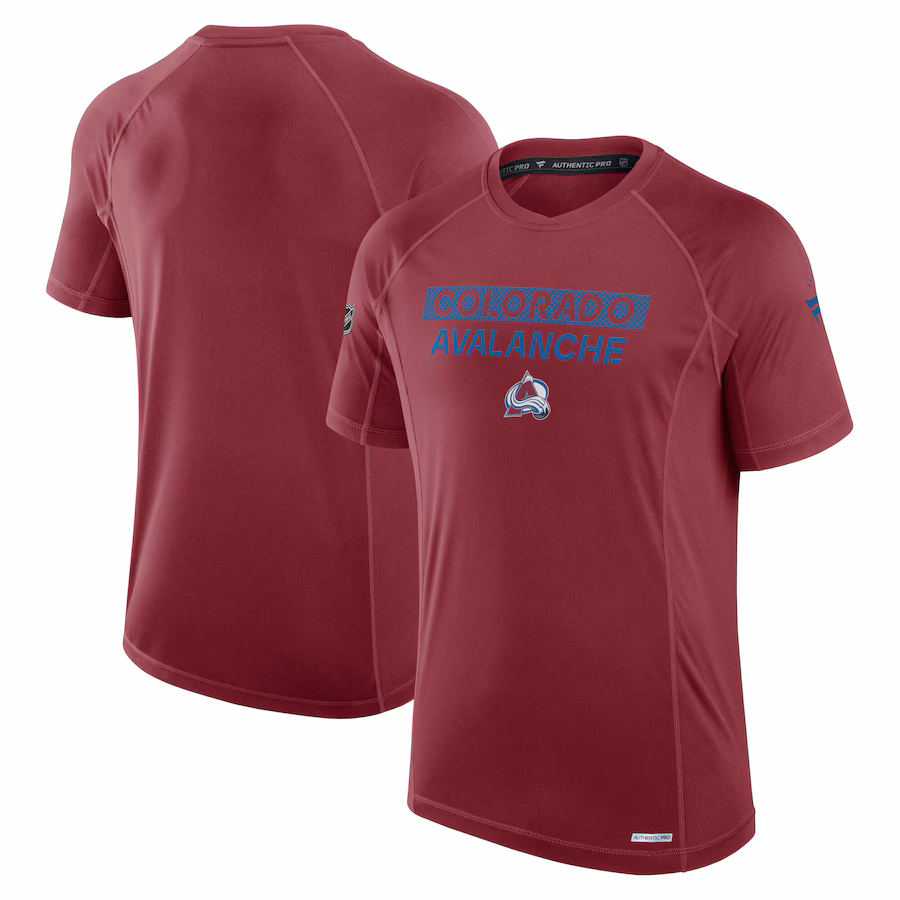 Men's Colorado Avalanche Fanatics Burgundy Authentic Pro Rink Tech T-Shirt
