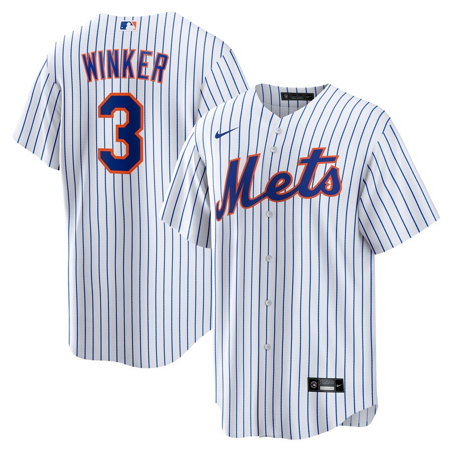 Men's New York Mets Jesse Winker Nike White Home Replica Jersey
