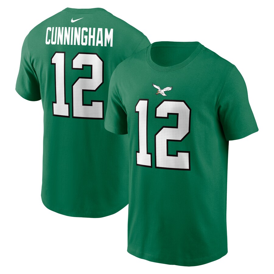 Men's Philadelphia Eagles Randall Cunningham Nike Kelly Green Retired Player Name & Number T-Shirt