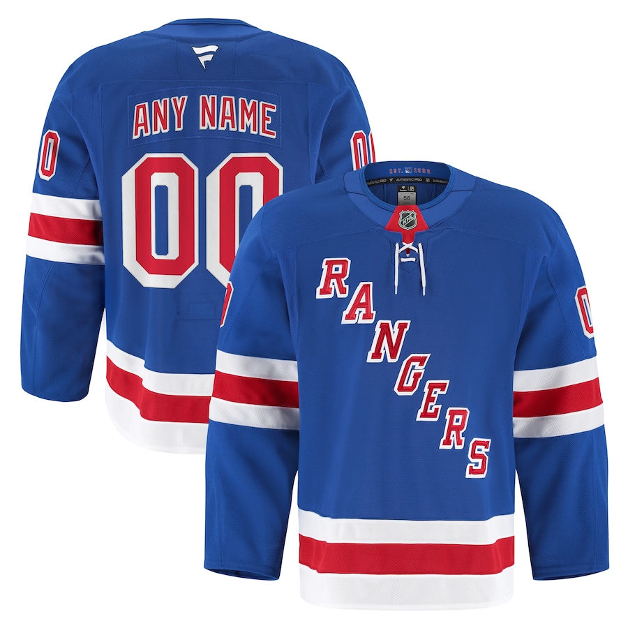 Men's New York Rangers Fanatics Royal Home Authentic Pro Custom Jersey