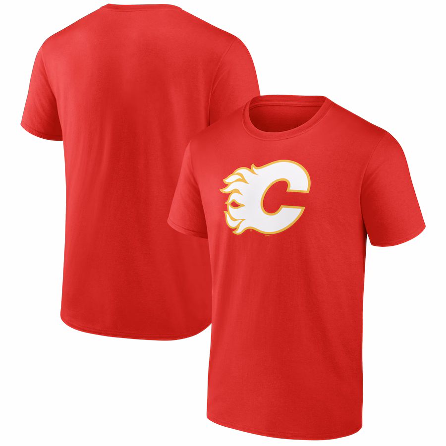 Men's Calgary Flames Red Logo T-Shirt