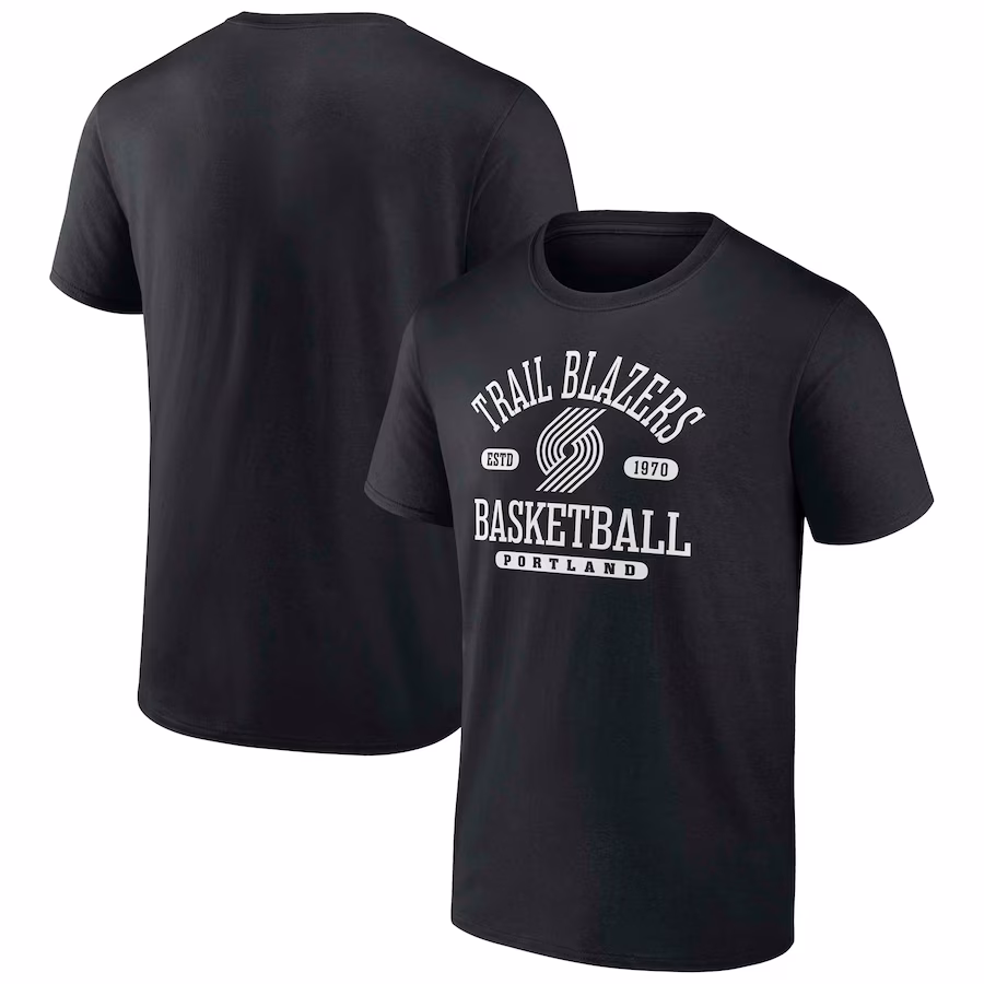 Men's Portland Trail Blazers  Fanatics Black Calling Plays T-Shirt