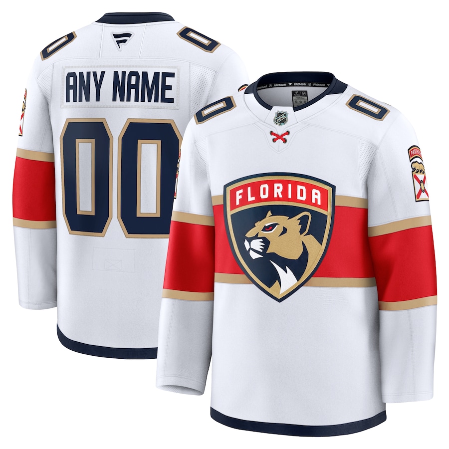 Men's Florida Panthers Fanatics White Away Premium Custom Jersey