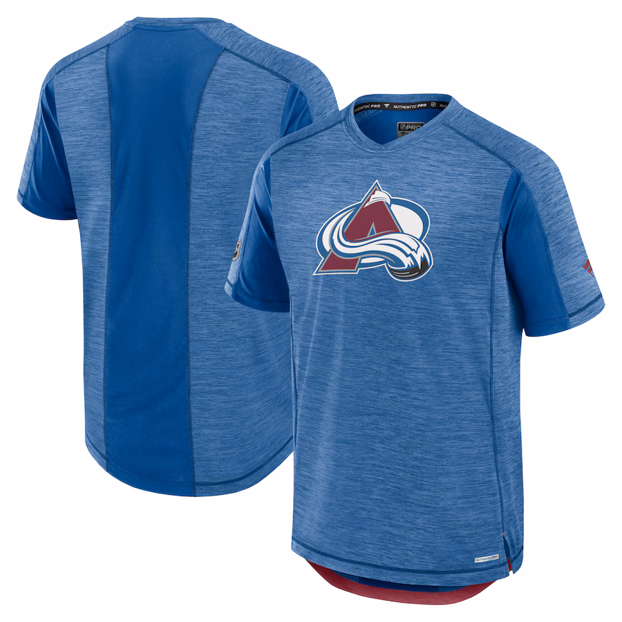 Men's Colorado Avalanche Fanatics Blue Authentic Pro Rink Tech T-Shirt