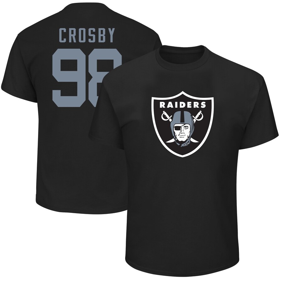 Men's Las Vegas Raiders Maxx Crosby Fanatics Black Big & Tall Player Name & Number T-Shirt