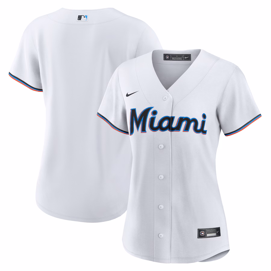 Women's Miami Marlins Nike White Home Blank Replica Jersey