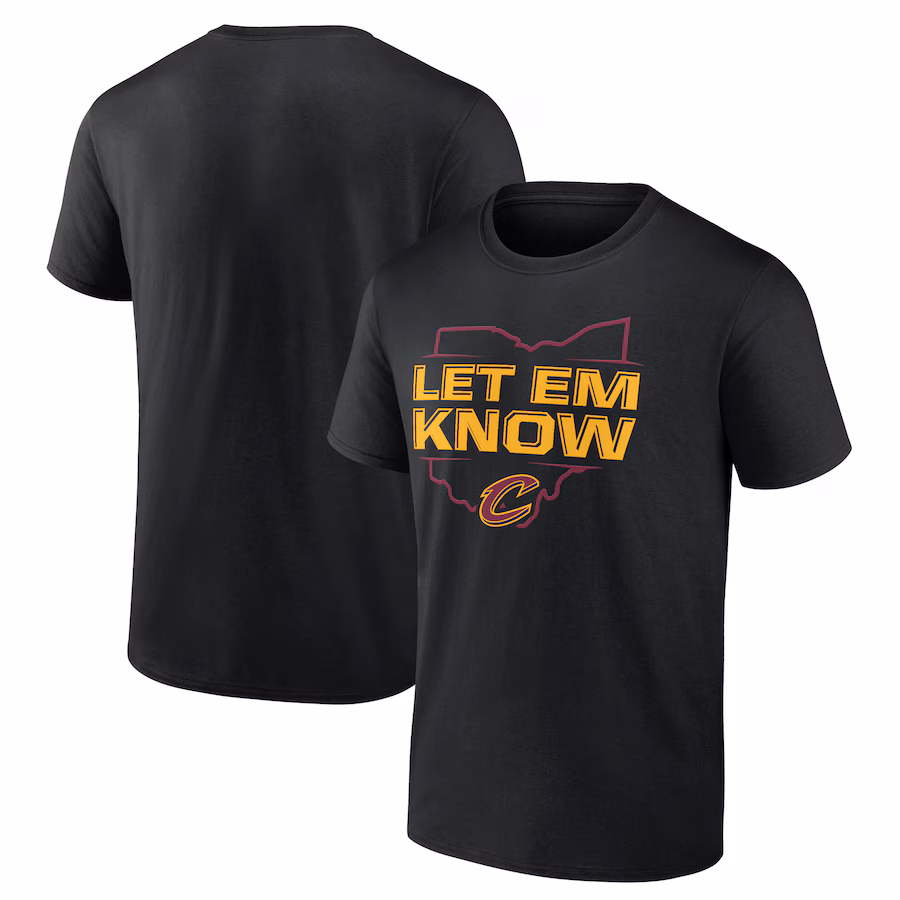 Men's Cleveland Cavaliers  Black Hometown Collection Let Em Know T-Shirt