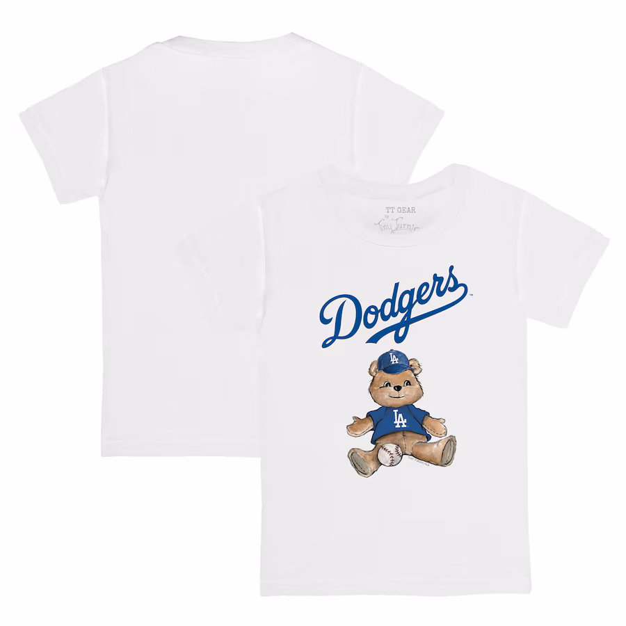 Youth Los Angeles Dodgers Tiny Turnip White Teddy Boy T-Shirt