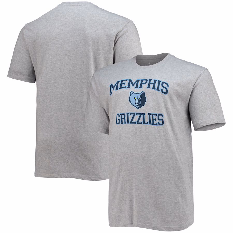Men's Memphis Grizzlies Heathered Gray Big & Tall Heart & Soul T-Shirt