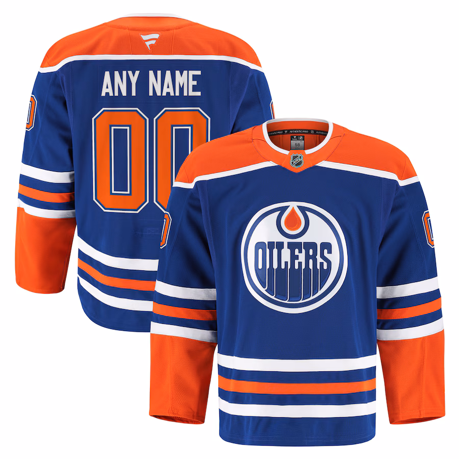 Men's Edmonton Oilers Fanatics Royal Home Authentic Pro Custom Jersey