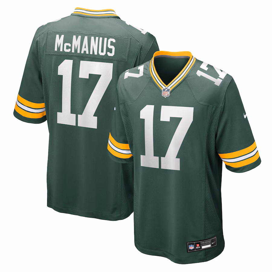 Men's Green Bay Packers Brandon McManus Nike Green Team Game Jersey