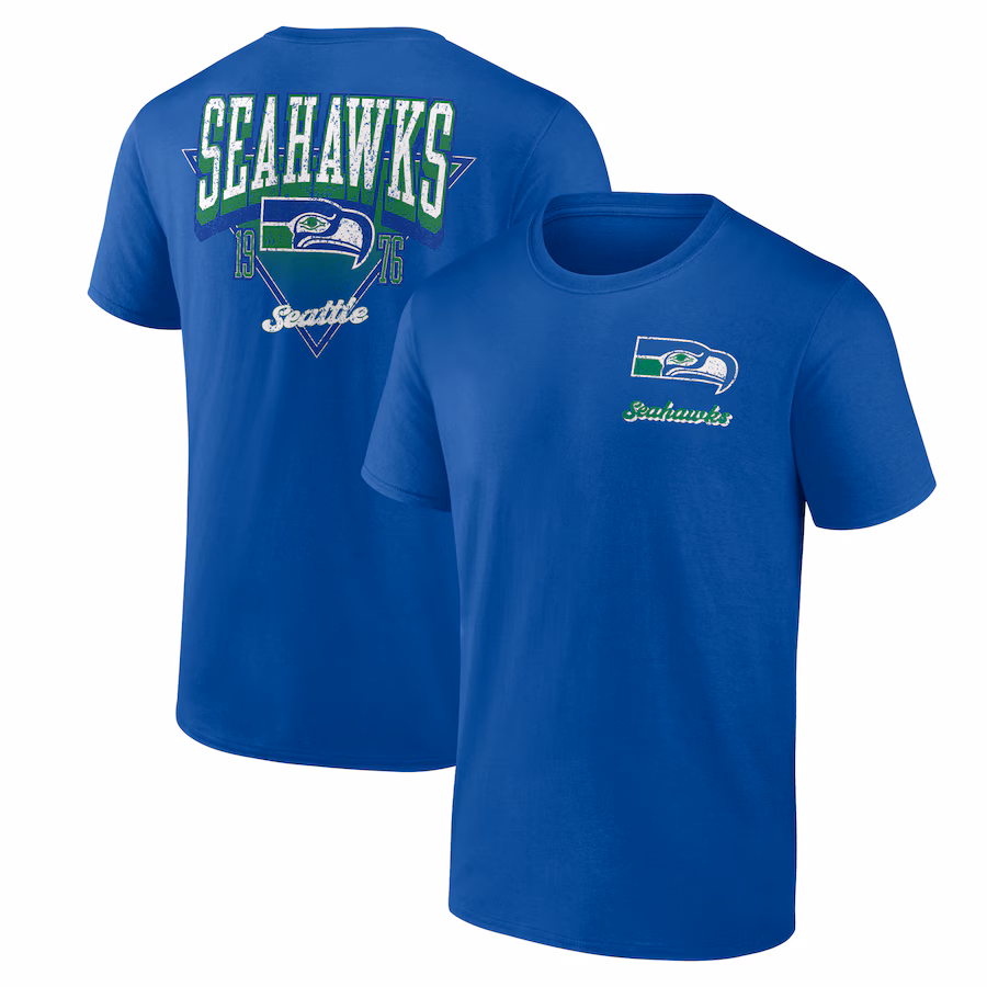 Men's Seattle Seahawks Fanatics Royal Never Over T-Shirt