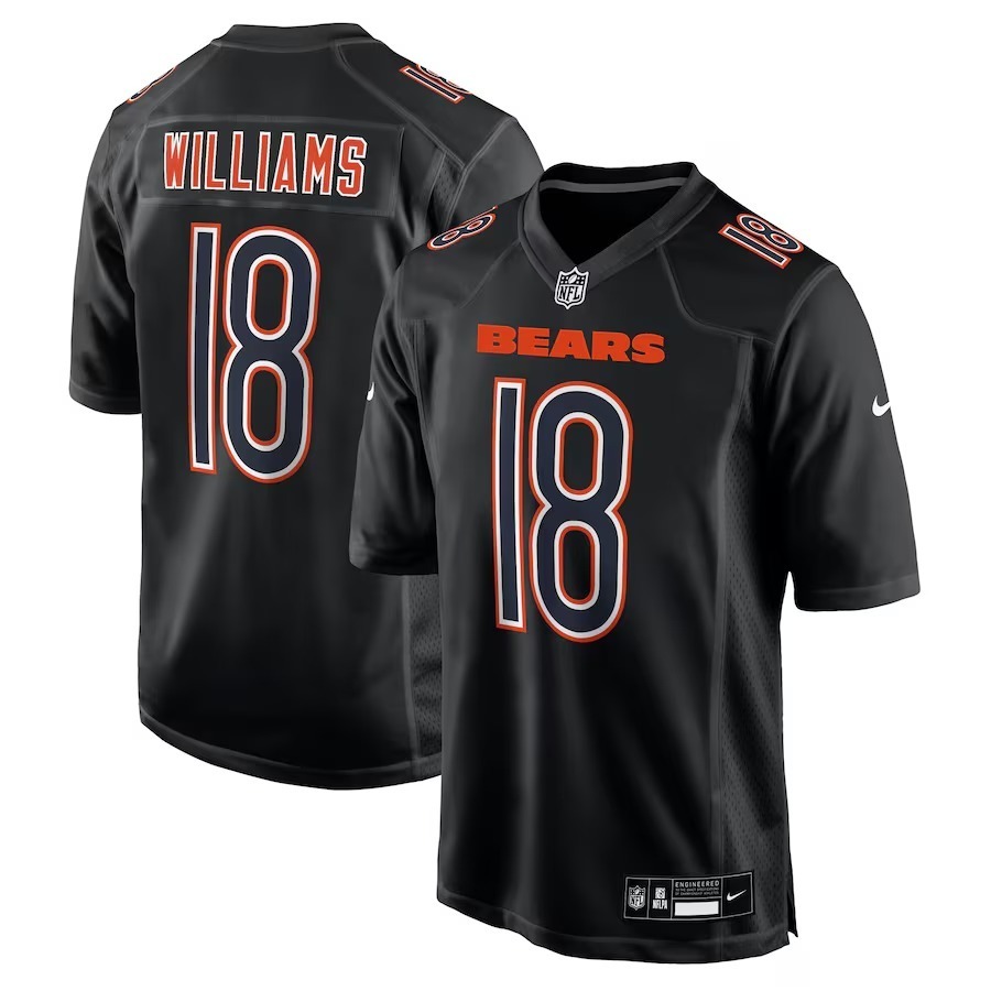 Men's Chicago Bears Caleb Williams Nike Carbon Black Fashion Jersey