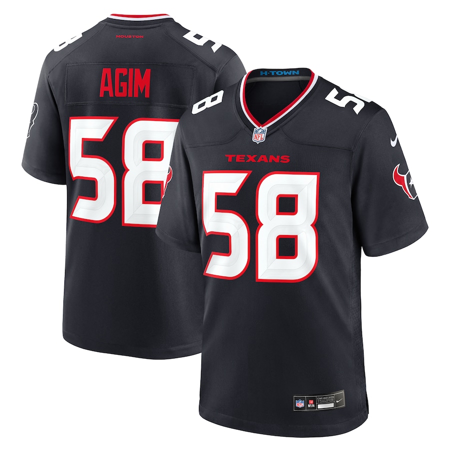 Men's Houston Texans McTelvin Agim Nike  Navy Team Game Jersey