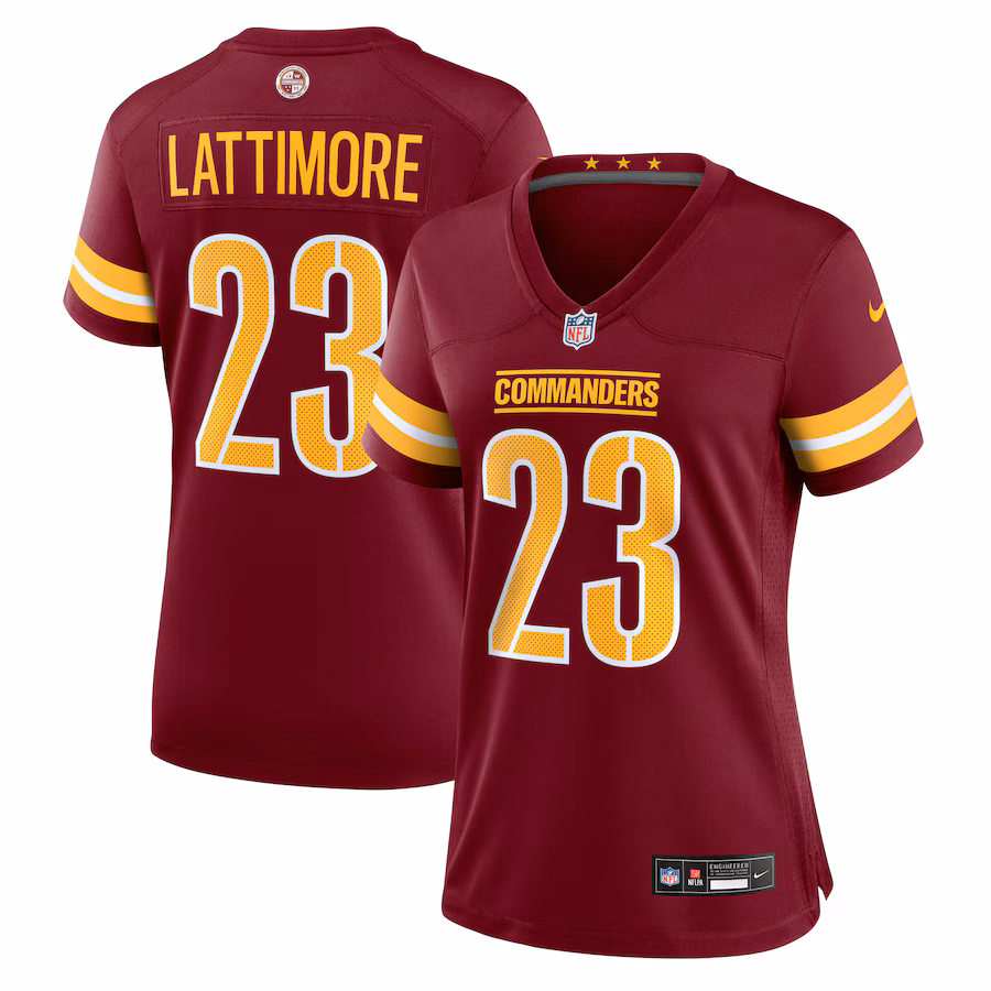 Women's Washington Commanders Marshon Lattimore Nike Burgundy Team Game Jersey