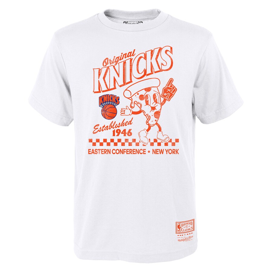 Youth New York Knicks Mitchell & Ness White Concession Food Character T-Shirt