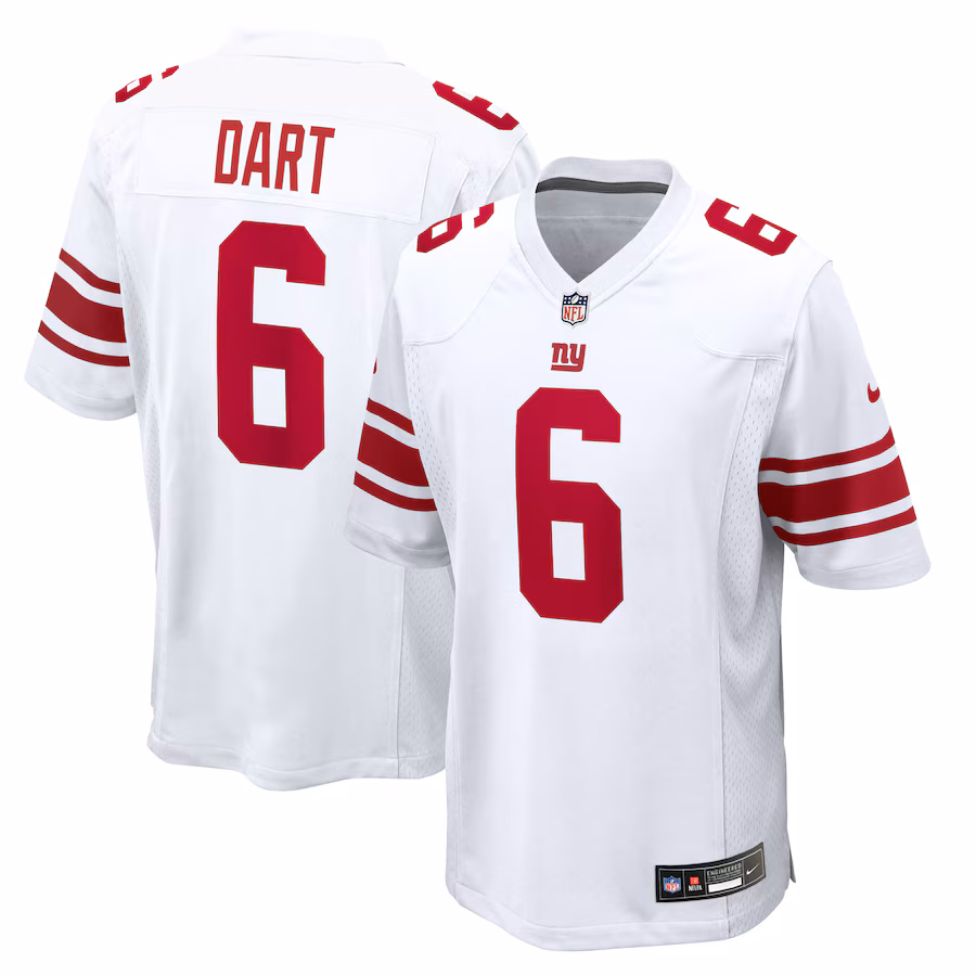 Men's New York Giants Jaxson Dart Nike White Game Jersey