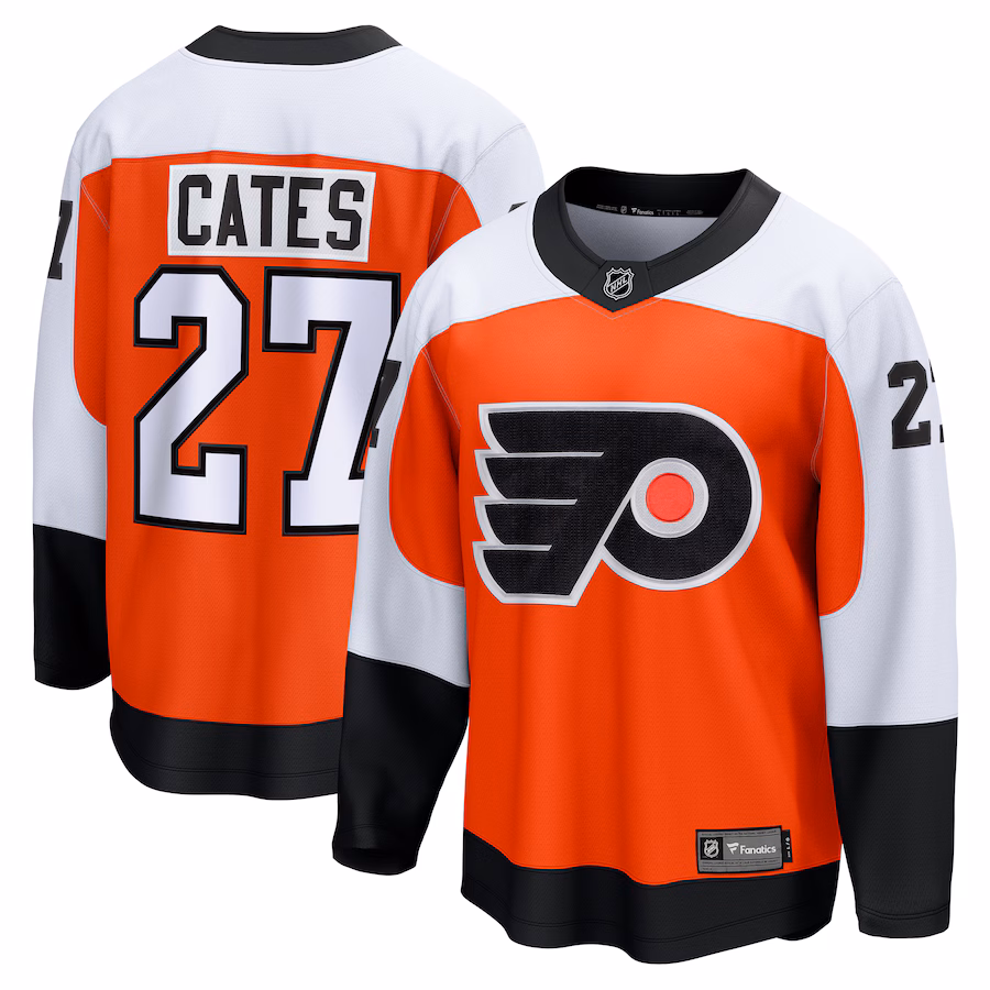 Men's Philadelphia Flyers Noah Cates Fanatics Orange Home Breakaway Jersey