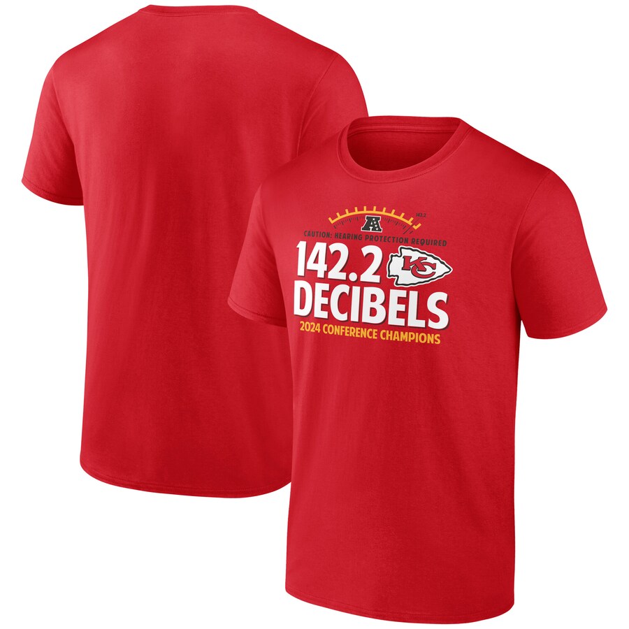 Men's Kansas City Chiefs  Fanatics Red 2024 AFC Champions Hometown Not Done T-Shirt