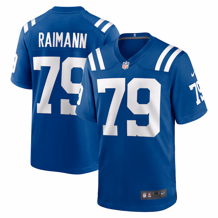 Men's Indianapolis Colts Bernhard Raimann Nike Royal Player Game Jersey