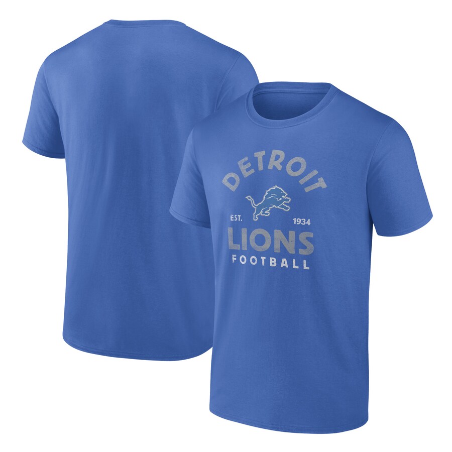 Men's Detroit Lions Blue Vintage Arch T-Shirt