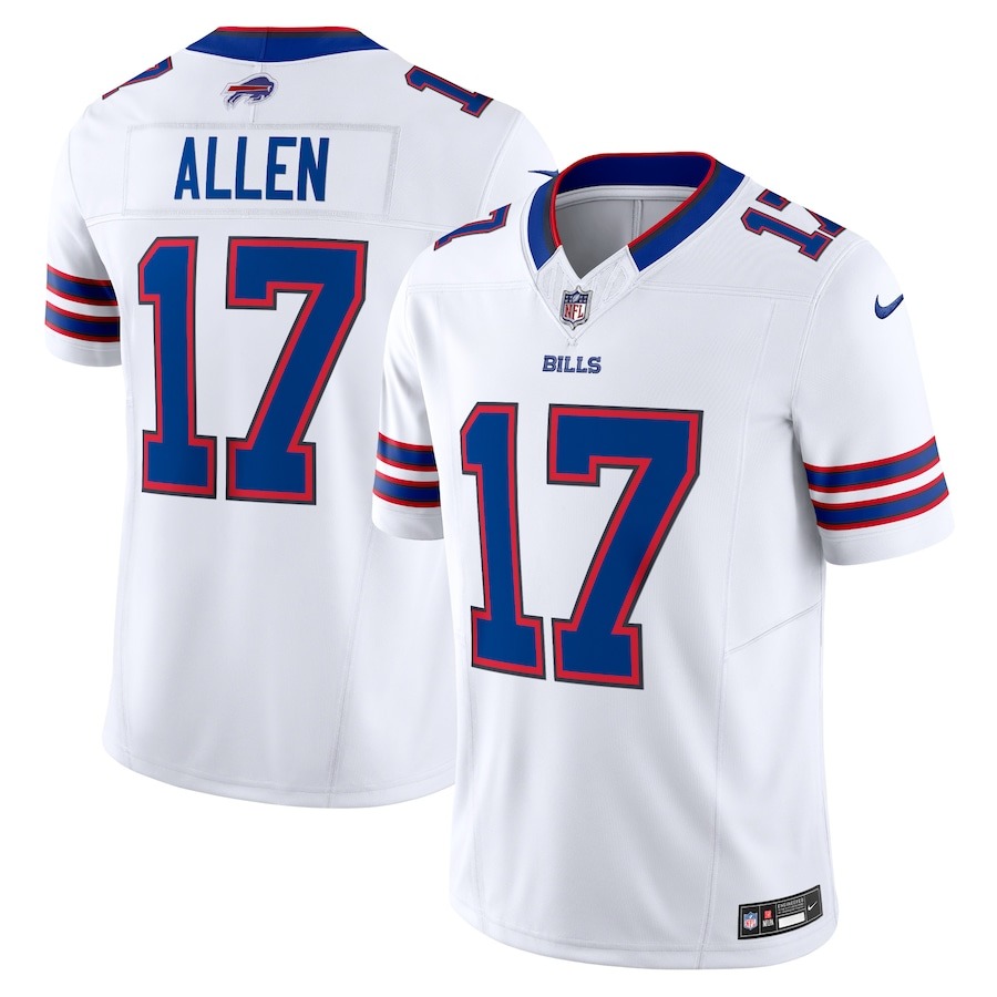 Men's Buffalo Bills Josh Allen Nike White Vapor F.U.S.E. Stitched Limited Jersey