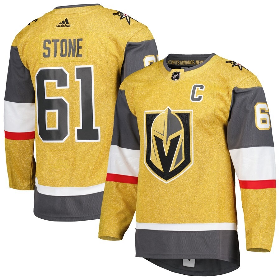 Men's Vegas Golden Knights Mark Stone adidas Gold Alternate Primegreen Authentic Pro Player Jersey