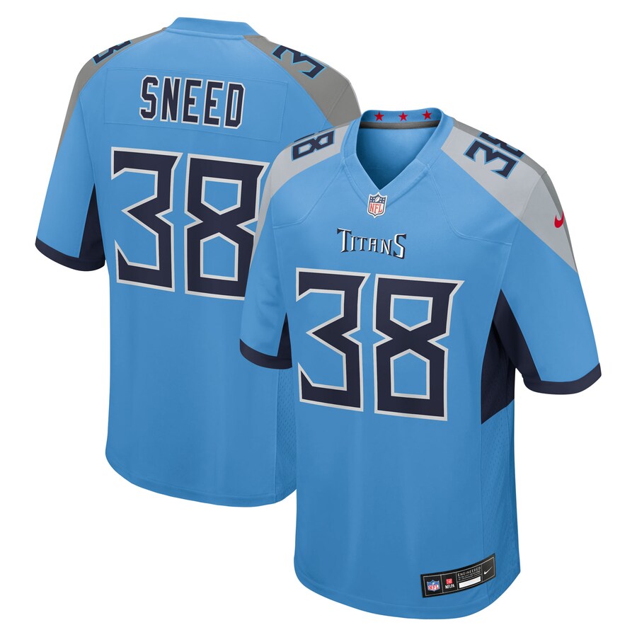 Men's Tennessee Titans L'Jarius Sneed Nike Light Blue Team Game Jersey