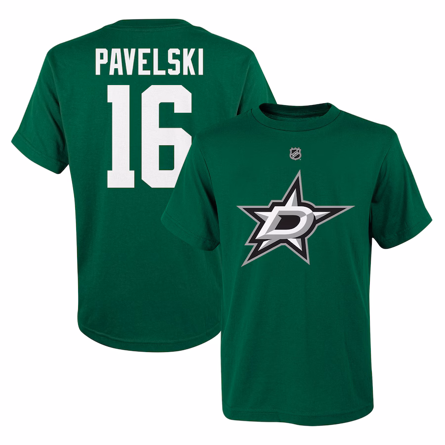 Youth Dallas Stars Joe Pavelski Kelly Green Player Name & Number T-Shirt