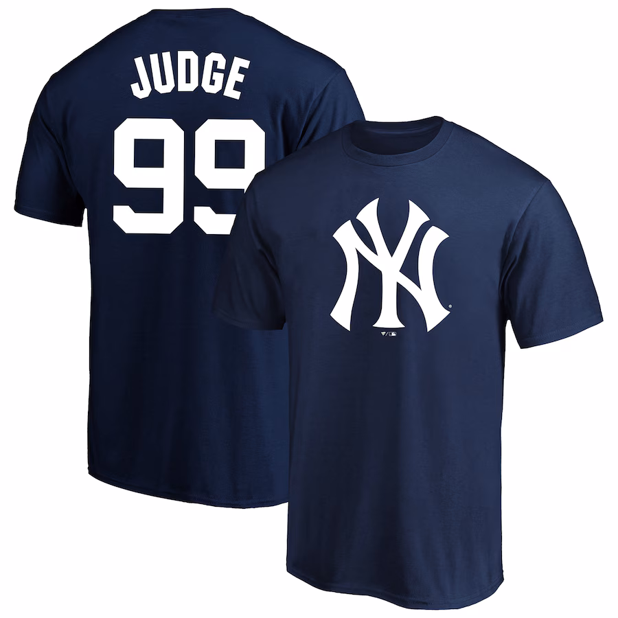 Men's New York Yankees Aaron Judge Navy Big & Tall Name & Number T-Shirt