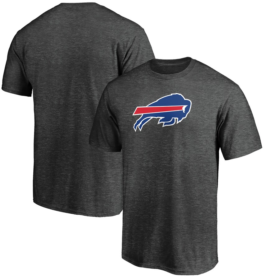 Men's Buffalo Bills Fanatics Heather Charcoal Primary Logo T-Shirt