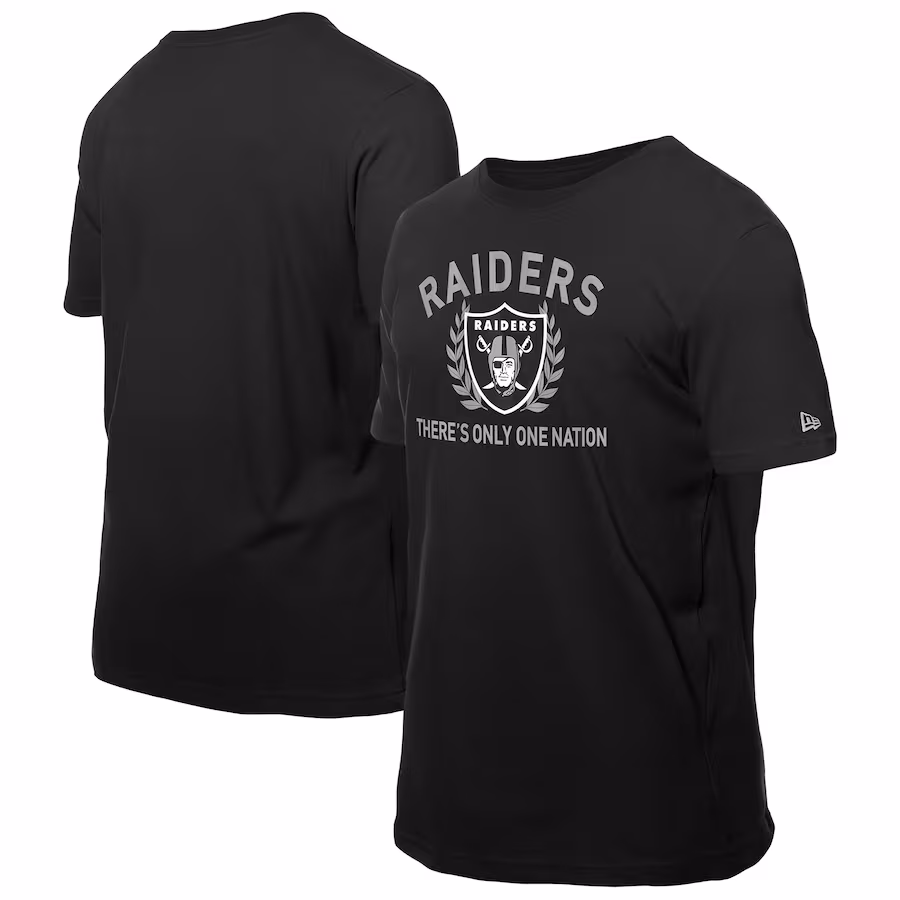 Men's Las Vegas Raiders New Era Black 2025 NFL Draft T-Shirt